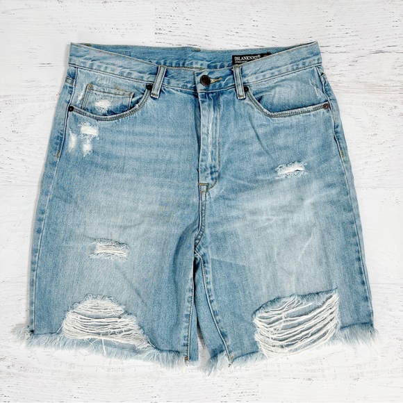 Blank NYC Pants - Blank NYC Distressed Denim High Rise Shorts Size 30